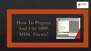 How To Prepare And File 1099-MISC Forms?