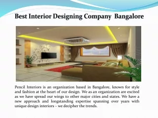 Home interior decoration Bangalore