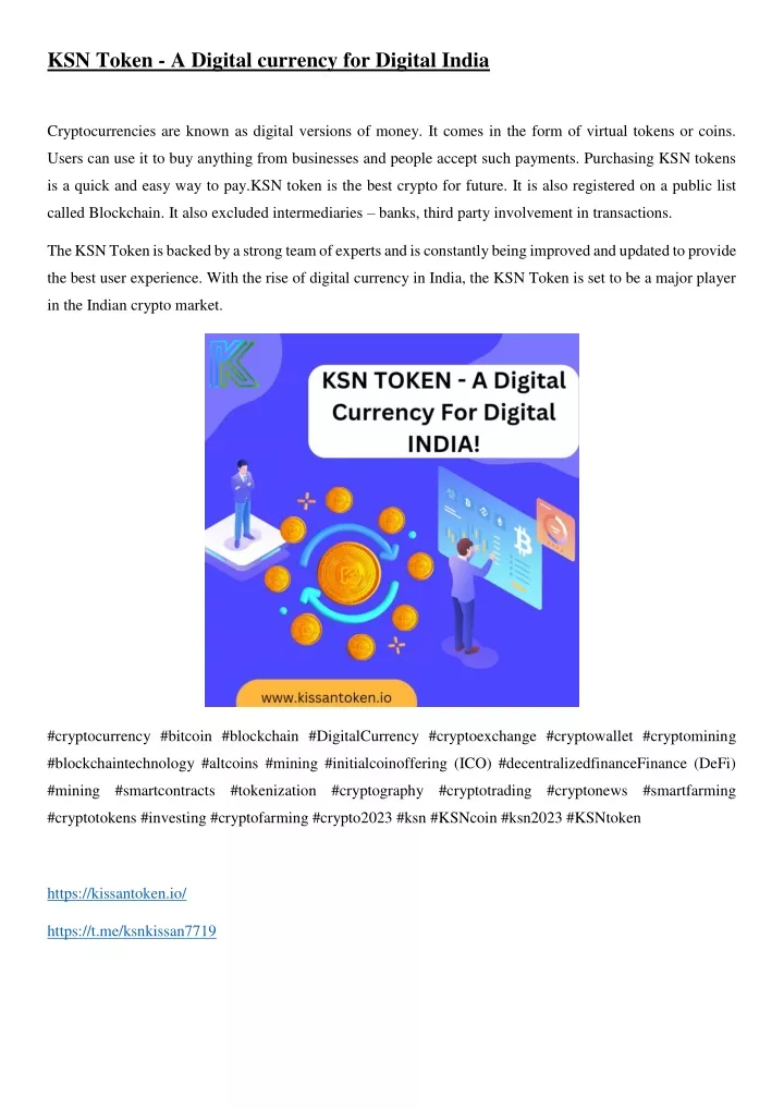 ksn token a digital currency for digital india