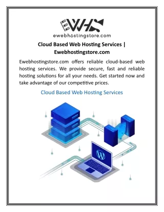 Cloud Based Web Hosting Services  Ewebhostingstore.com