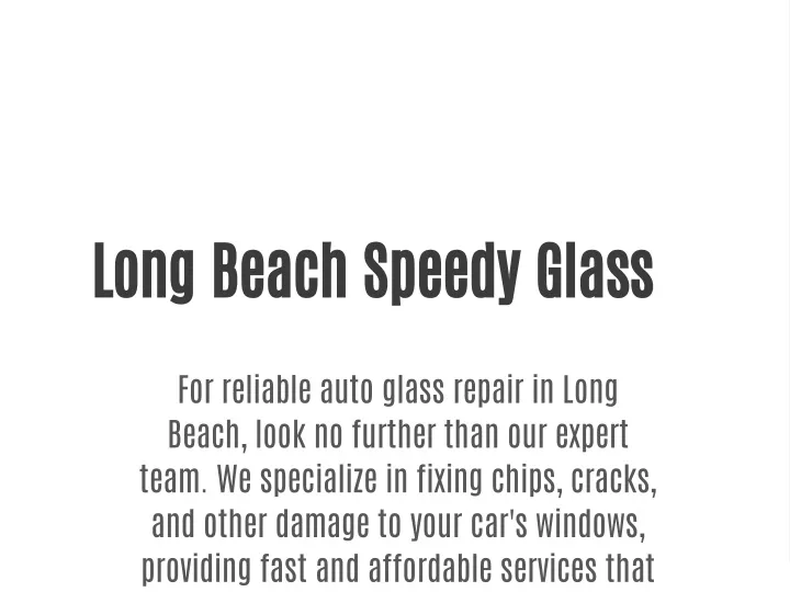 long beach speedy glass