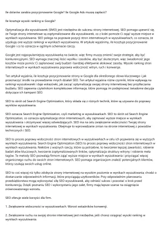 skuteczne pozycjonowanie stron