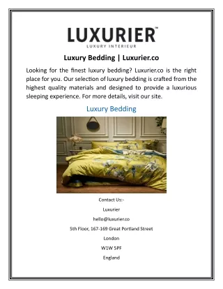 Luxury Bedding  Luxurier.co