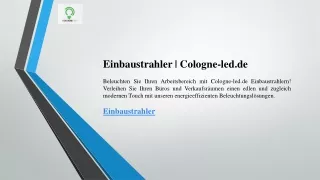 einbaustrahler cologne led de beleuchten