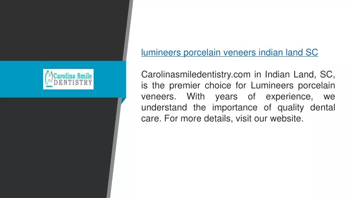 lumineers porcelain veneers indian land