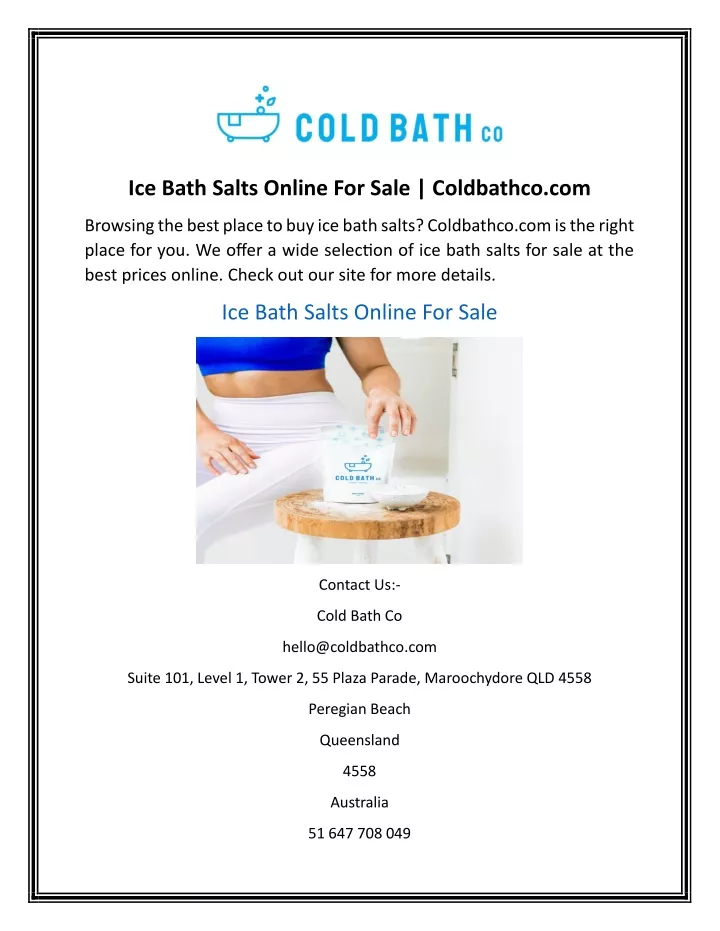 ice bath salts online for sale coldbathco com