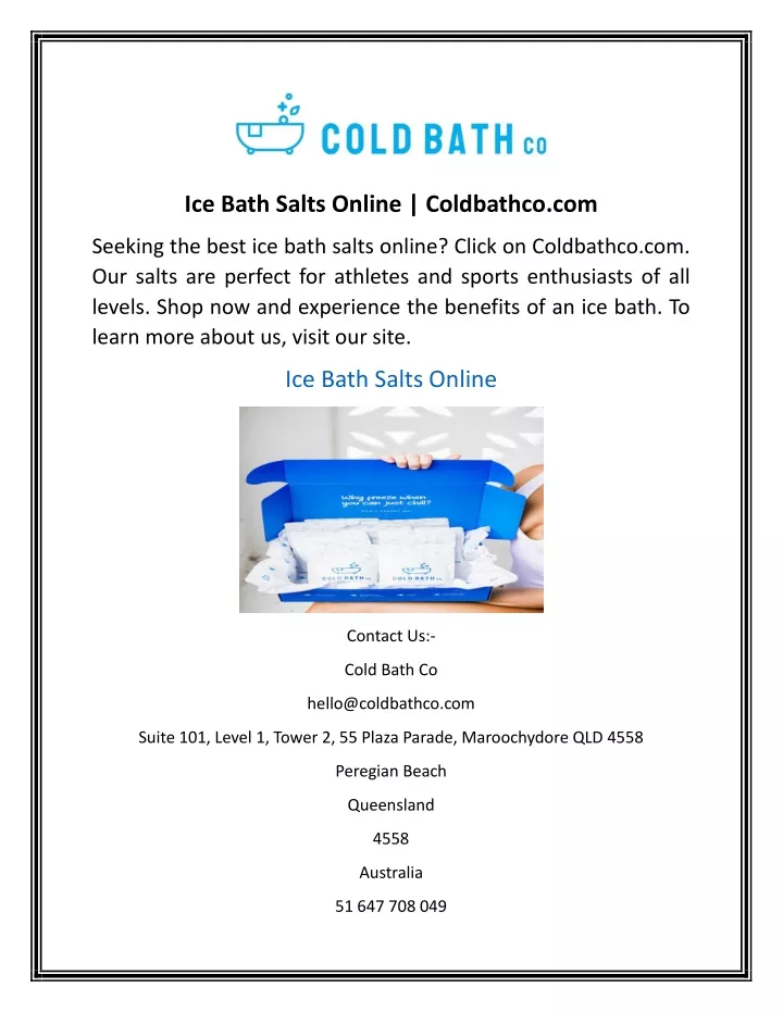 ice bath salts online coldbathco com