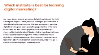 which institute is best for learning digital