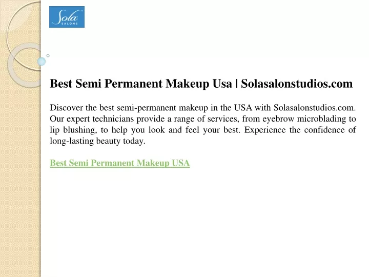 best semi permanent makeup usa solasalonstudios