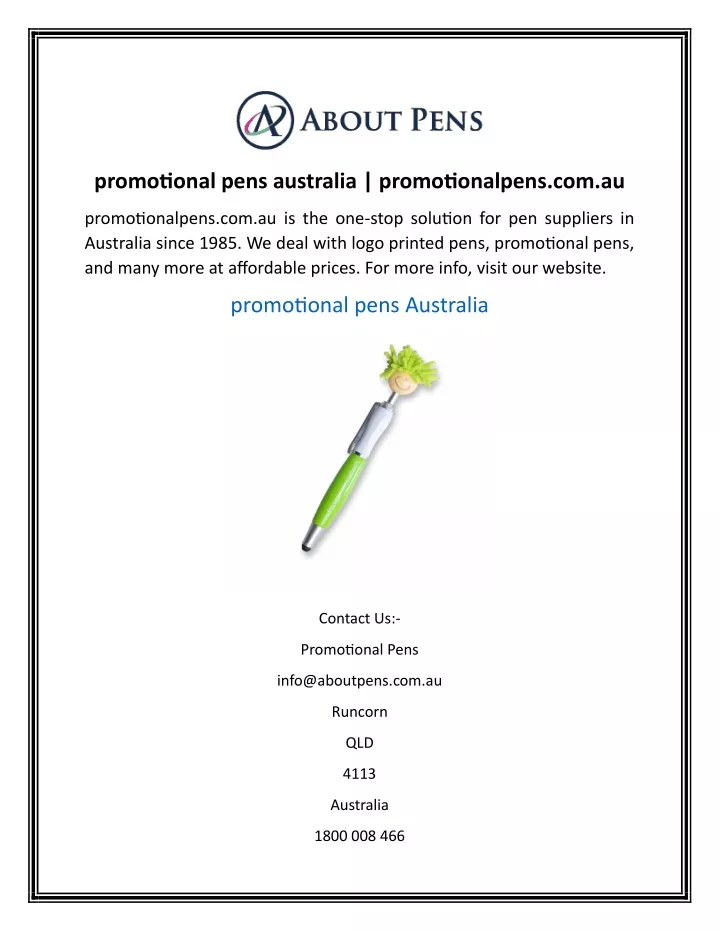 promotional pens australia promotionalpens com au