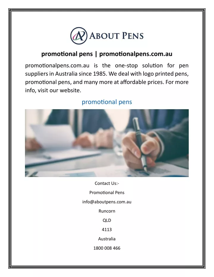 promotional pens promotionalpens com au