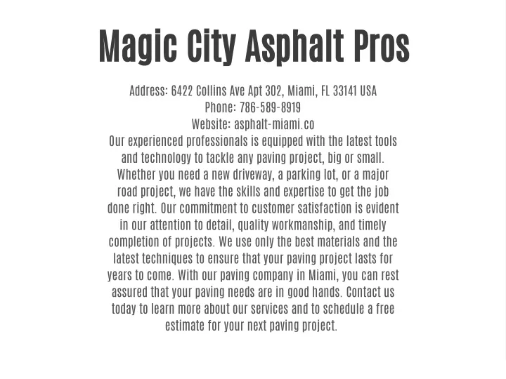 magic city asphalt pros