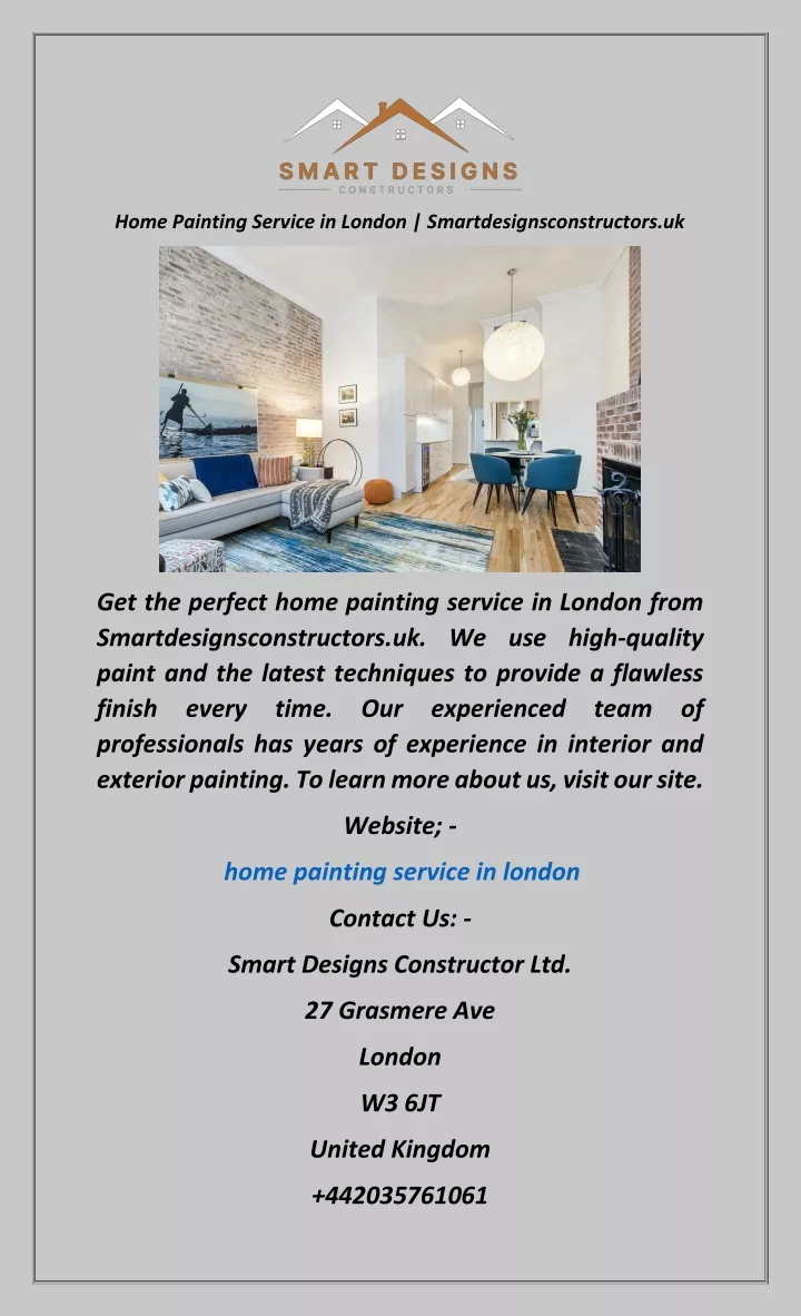 home painting service in london