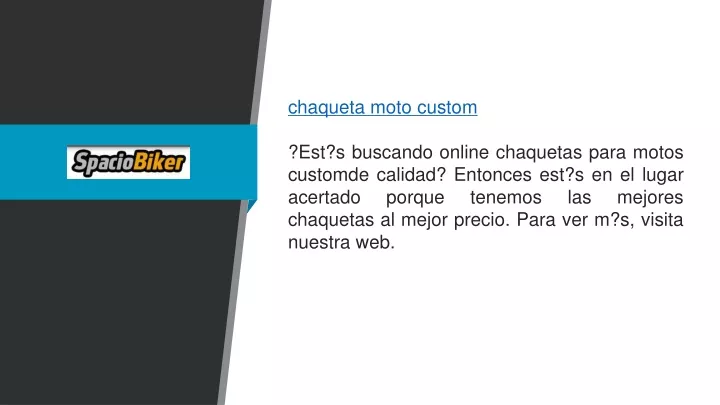 chaqueta moto custom est s buscando online