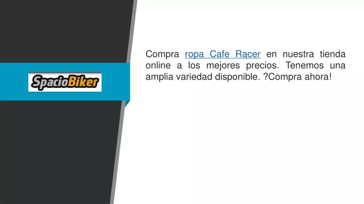 compra ropa cafe racer en nuestra tienda online