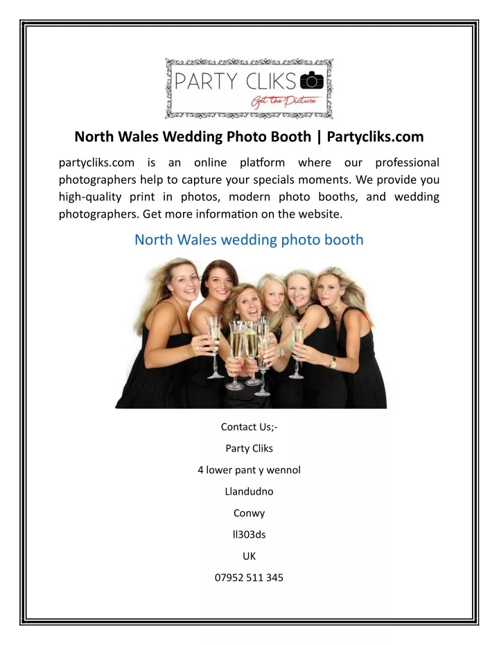 north wales wedding photo booth partycliks com