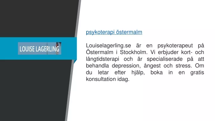 psykoterapi stermalm louiselagerling