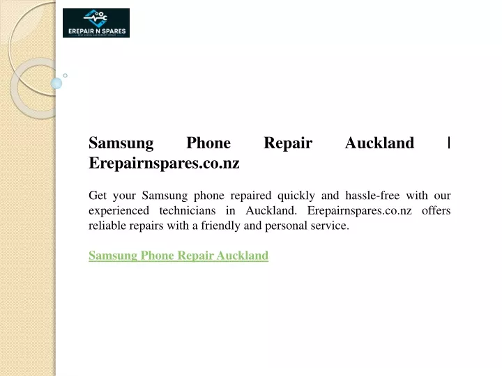 samsung phone repair auckland erepairnspares