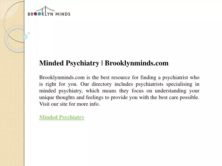 minded psychiatry brooklynminds com brooklynminds