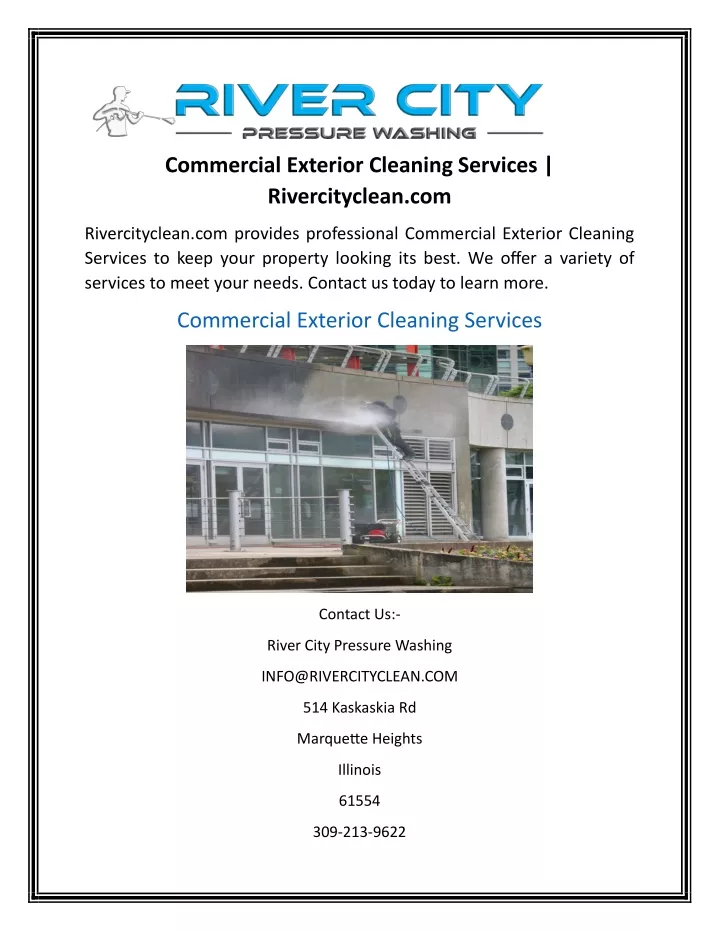 commercial exterior cleaning services