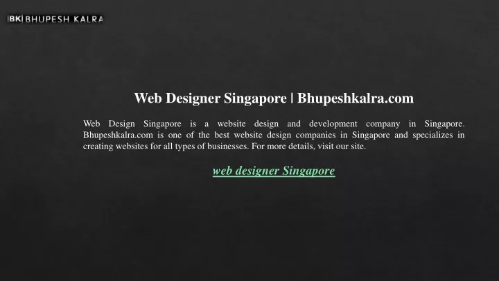 web designer singapore bhupeshkalra