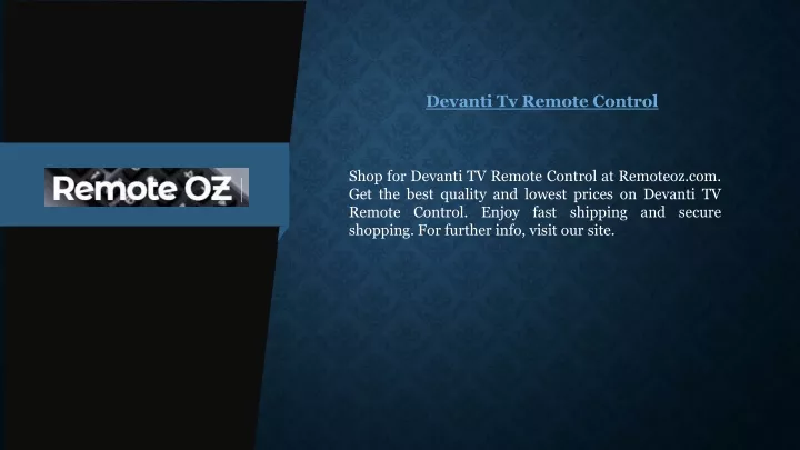 devanti tv remote control