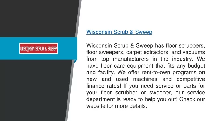 wisconsin scrub sweep wisconsin scrub sweep