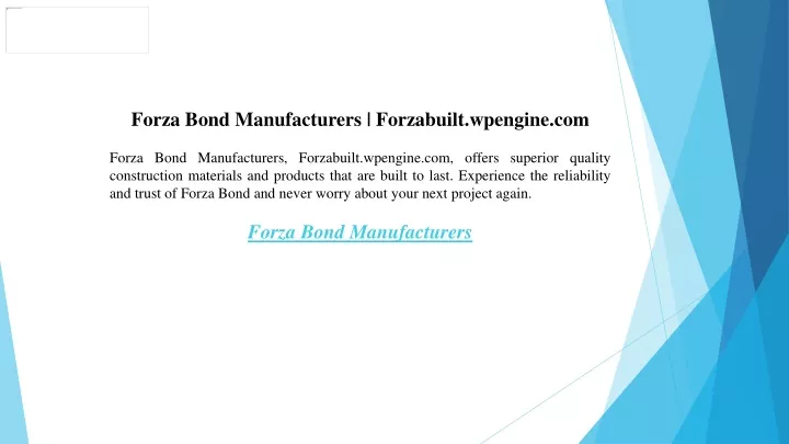 forza bond manufacturers forzabuilt wpengine