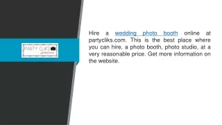 hire a wedding photo booth online at partycliks