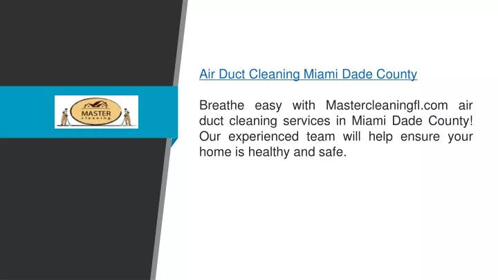 air duct cleaning miami dade county breathe easy