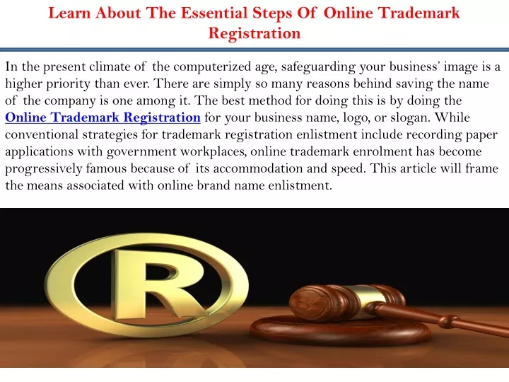 learn about the essential steps of online