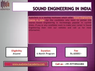 sound engineering in india