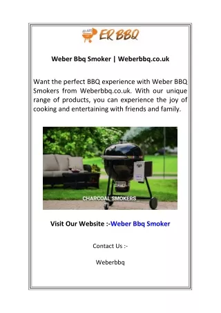 Weber Bbq Smoker  Weberbbq.co.uk