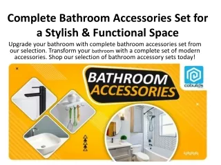 complete bathroom accessories set for a stylish functional space