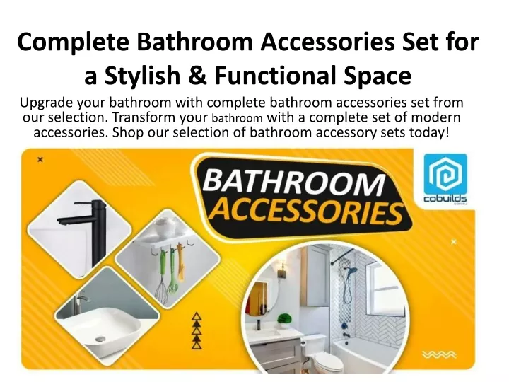 complete bathroom accessories set for a stylish functional space