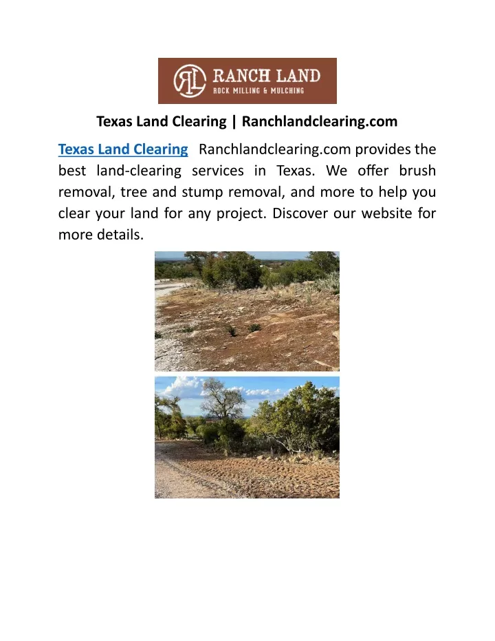 texas land clearing ranchlandclearing com