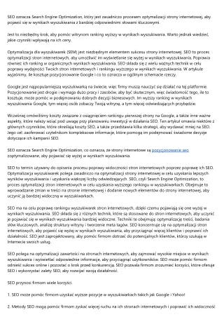 optymalizacja stron internetowych