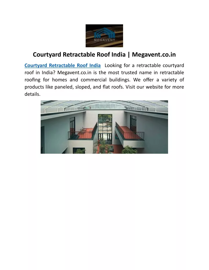 courtyard retractable roof india megavent co in