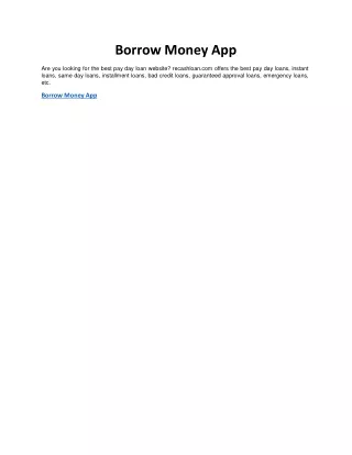borrow money app