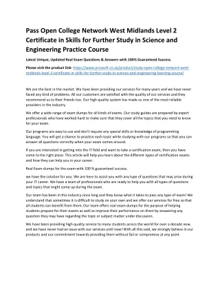 pass open college network west midlands level