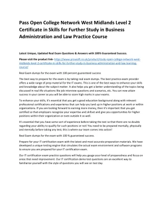 pass open college network west midlands level