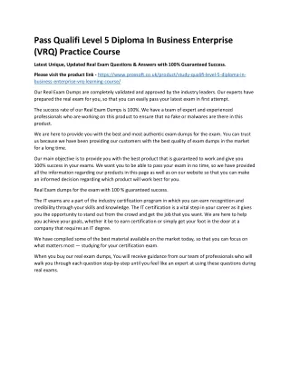 pass qualifi level 5 diploma in business