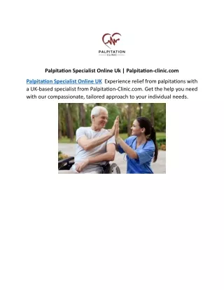 Palpitation Specialist Online Uk | Palpitation-clinic.com