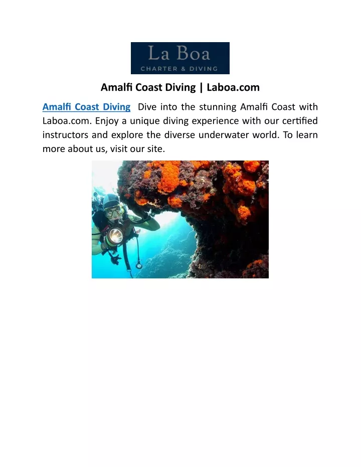 amalfi coast diving laboa com