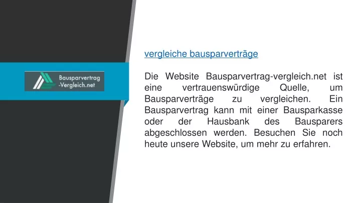 vergleiche bausparvertr ge die website