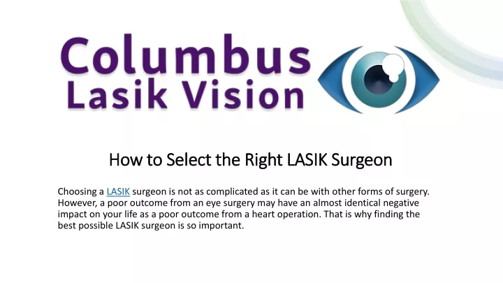 how to select the right lasik surgeon