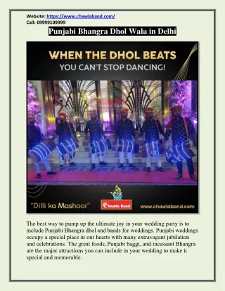 Book Punjabi Bhangra Dhol and Bands for Weddings