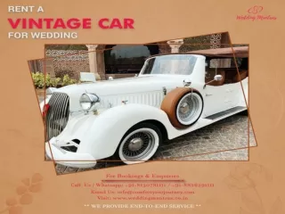 Vintage Car Services In Delhi NCR for Wedding