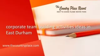 Boost Your Team's Productivity with Corporate Team Building Activities in East D