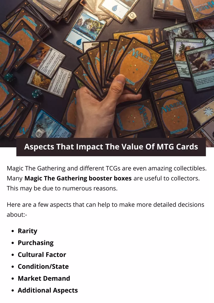 aspects that impact the value of mtg cards